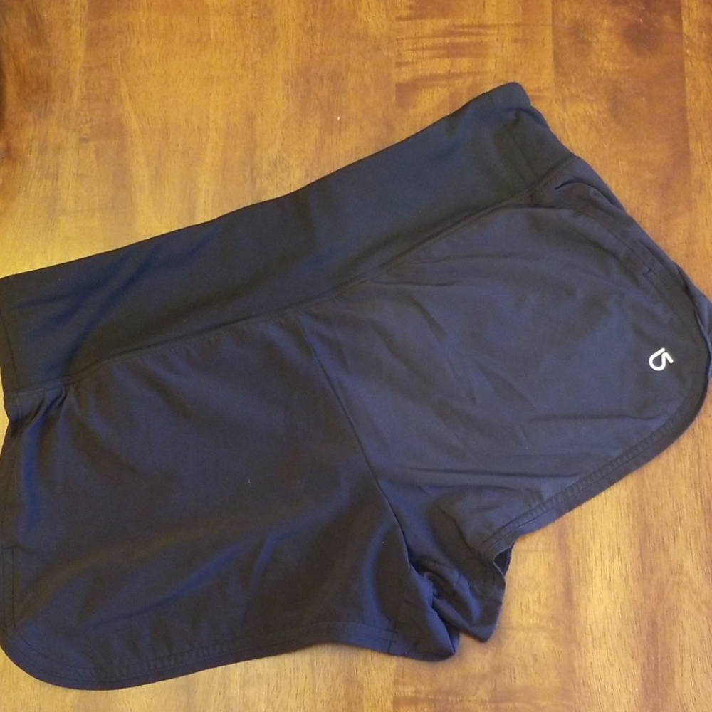 Black running shorts